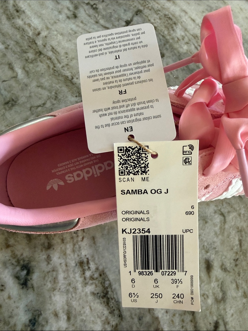 NWT adidas Samba Pink Satin and White Ruffle - Picture 14 of 16
